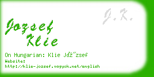 jozsef klie business card